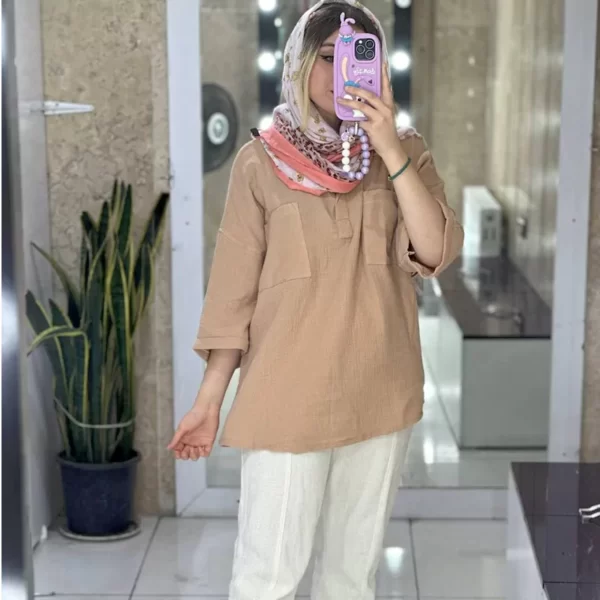 مانتو مدل پیراهنی یقه مردانه
